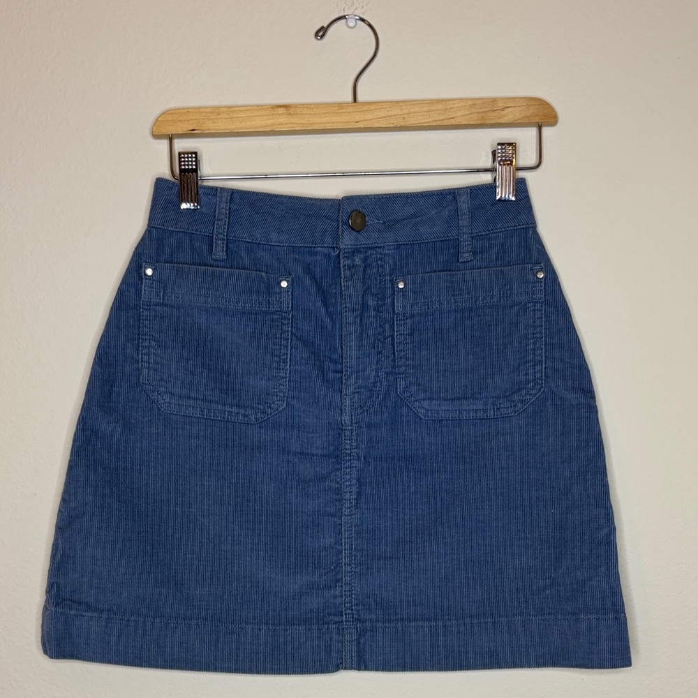 BODEN Button Front Corduroy Skirt